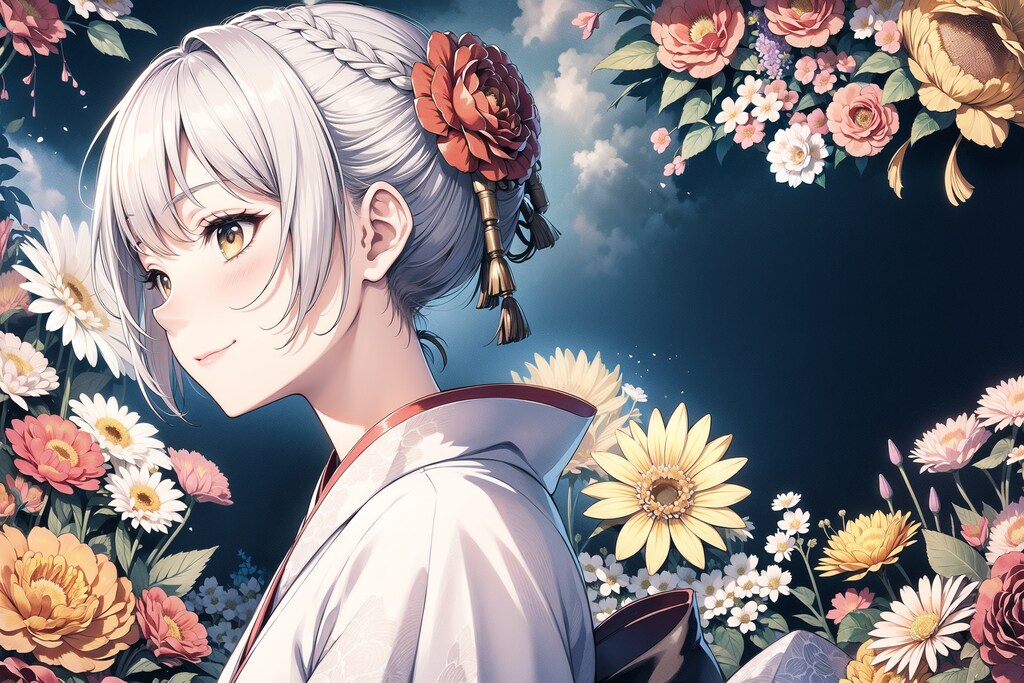 看板娘　flowers