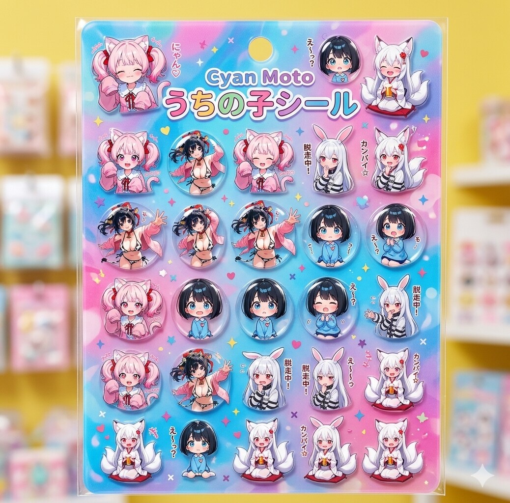 Cyan Moto　うちの子シール | の人気AIイラスト・グラビア