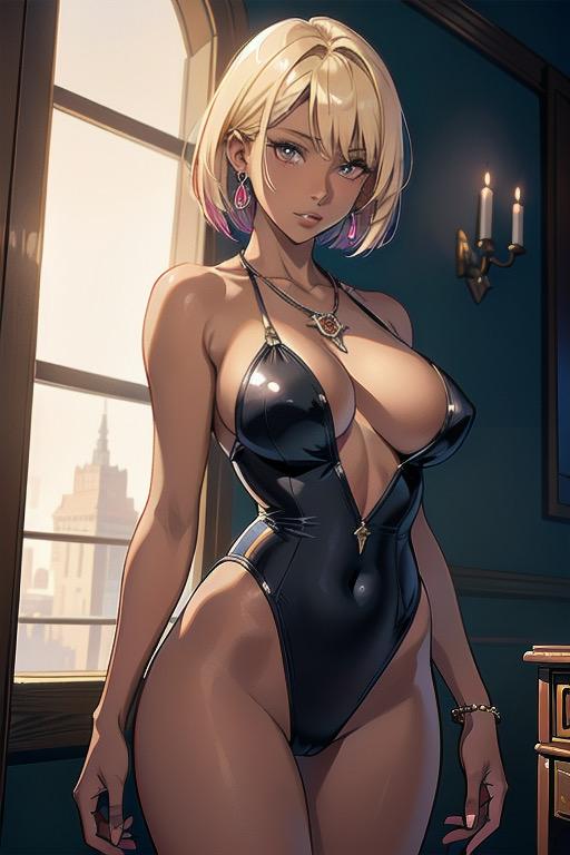 金髪褐色ギャルイラスト集