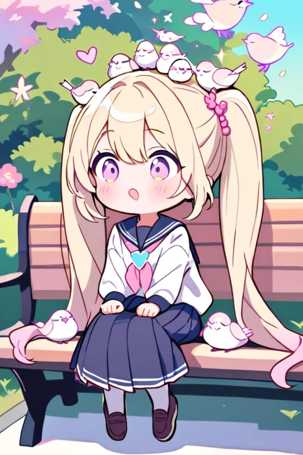 ロングスカートの金髪ちゃん