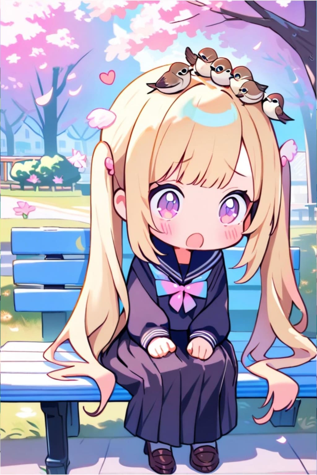 ロングスカートの金髪ちゃん