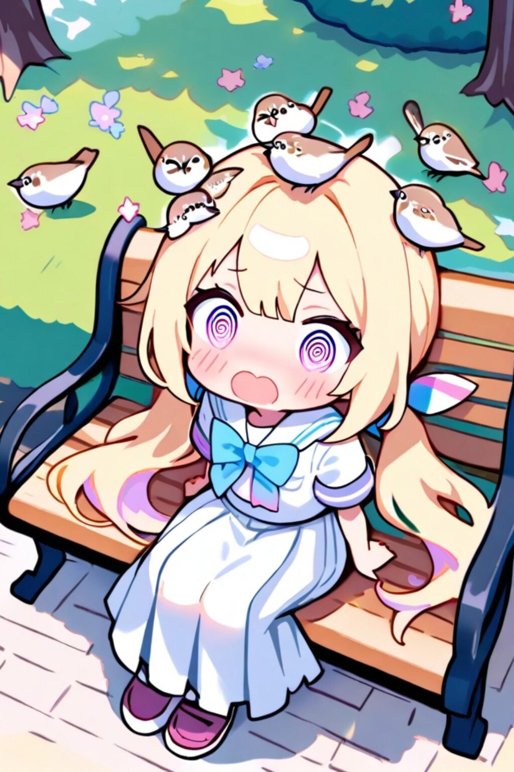 ロングスカートの金髪ちゃん