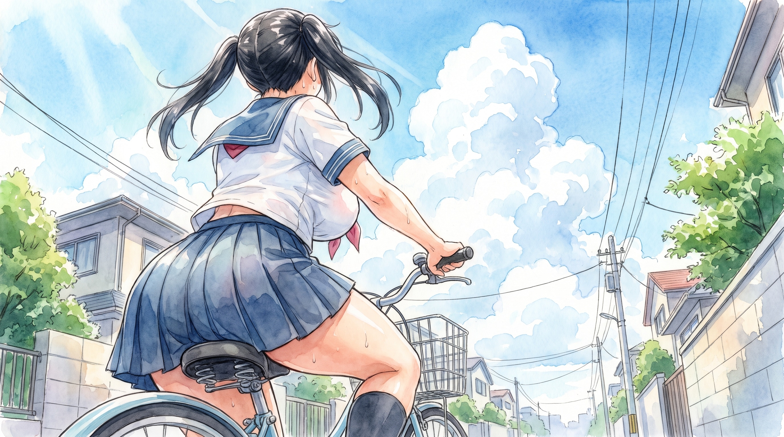 雲に向かって漕げ | の人気AIイラスト・グラビア