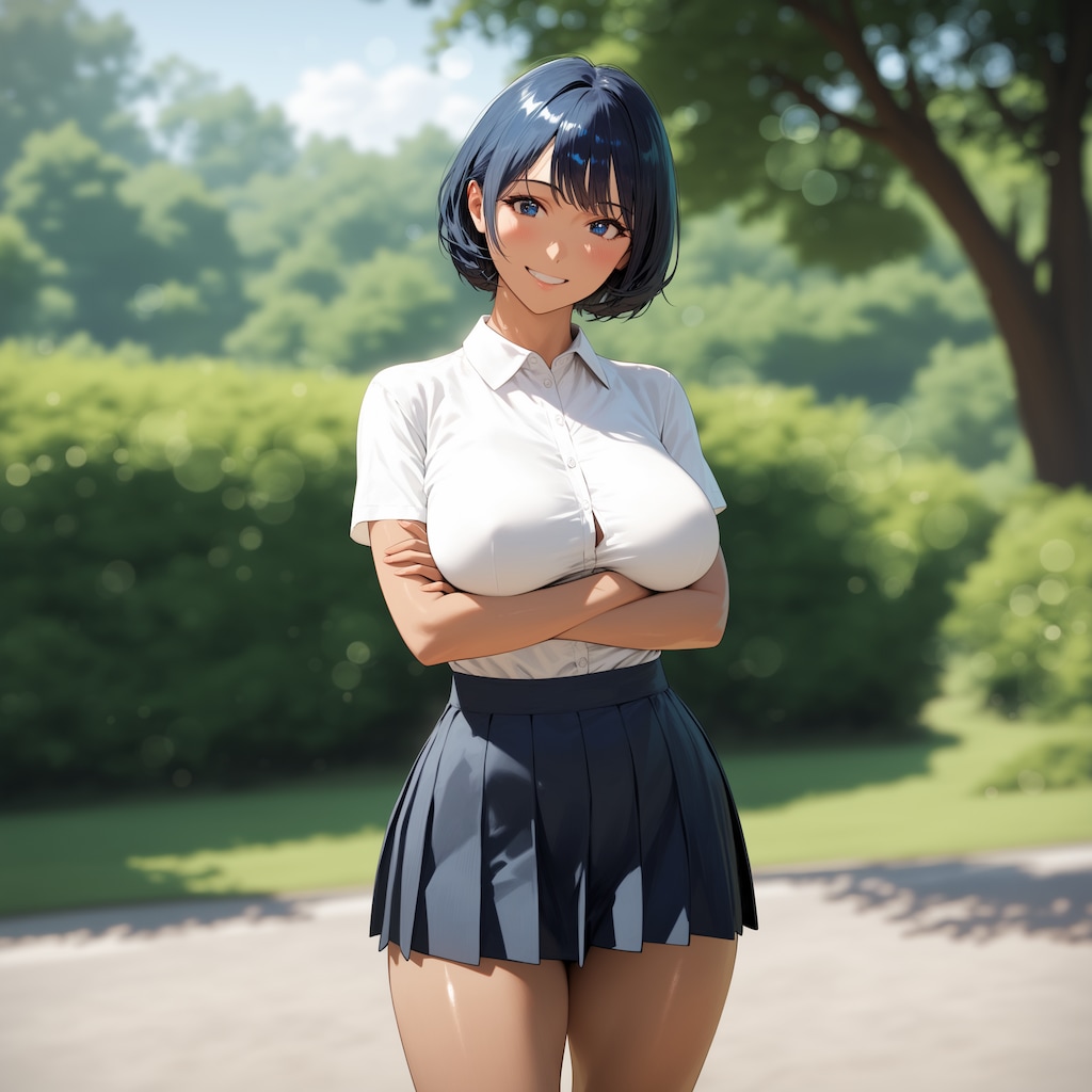 ショート女子高生