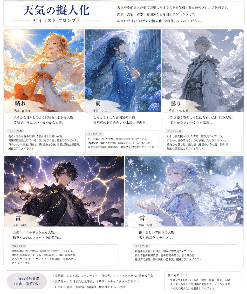 天気の擬人化