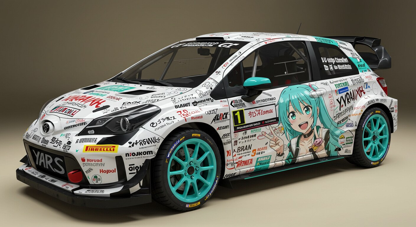 初音ミク柄ヤリスラリーカー | の人気AIイラスト・グラビア