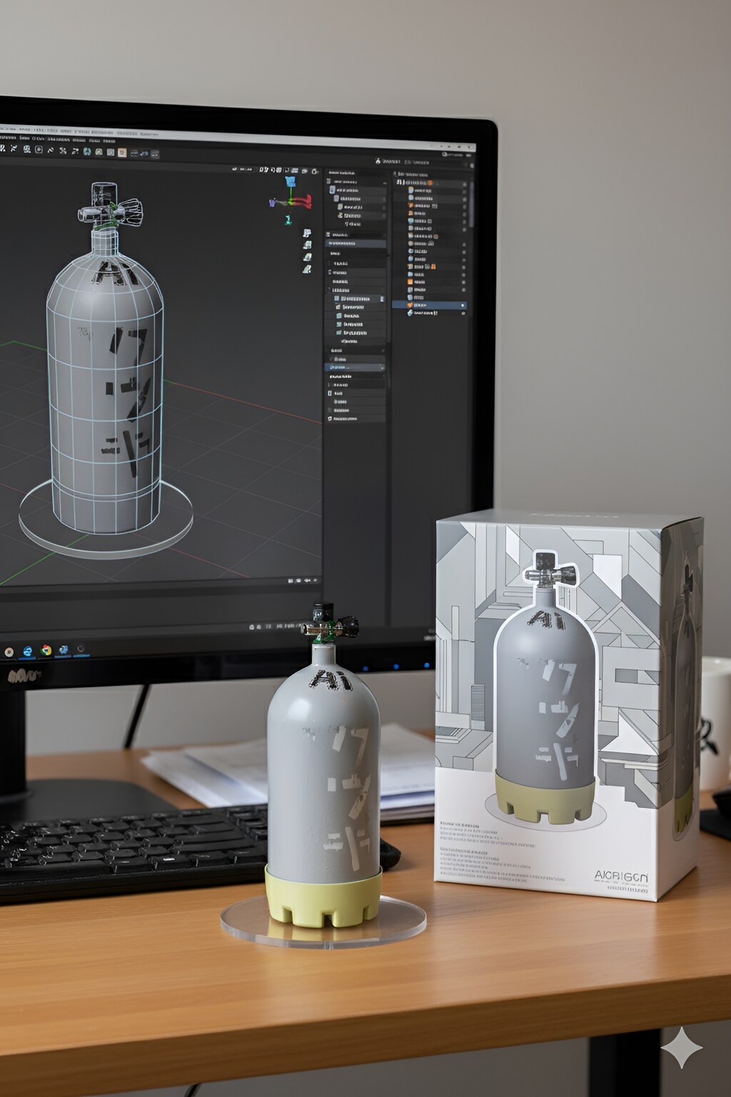 スチール 10 リットル 200bar Kバルブ