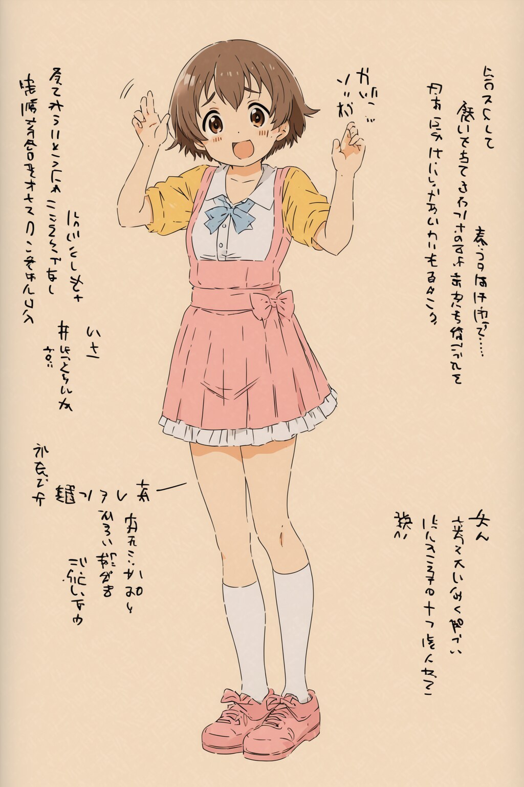 一語生成でタレ目（SDXL）