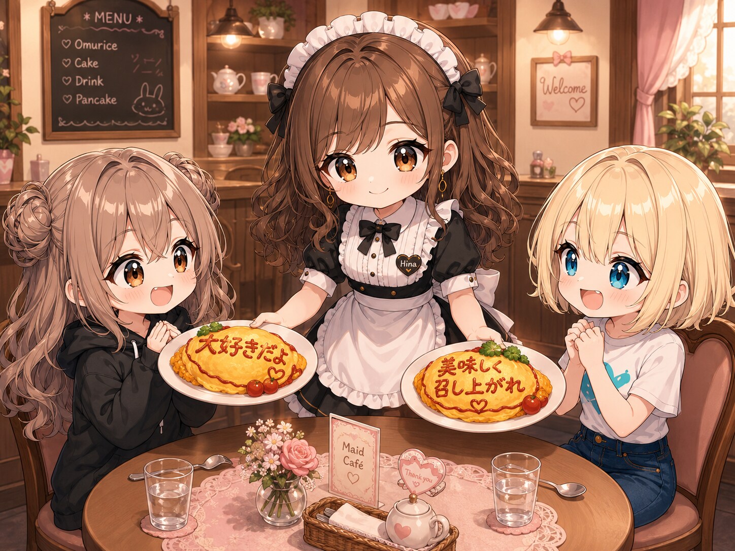 ひなメイドの愛情オムライス♡