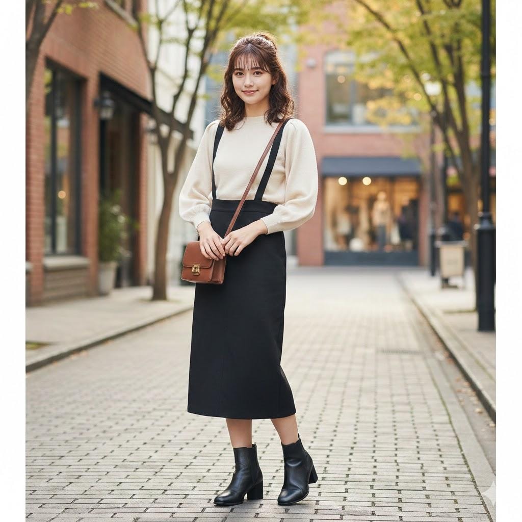 パワショルパフスリーブ001《サス付きナロースカート》