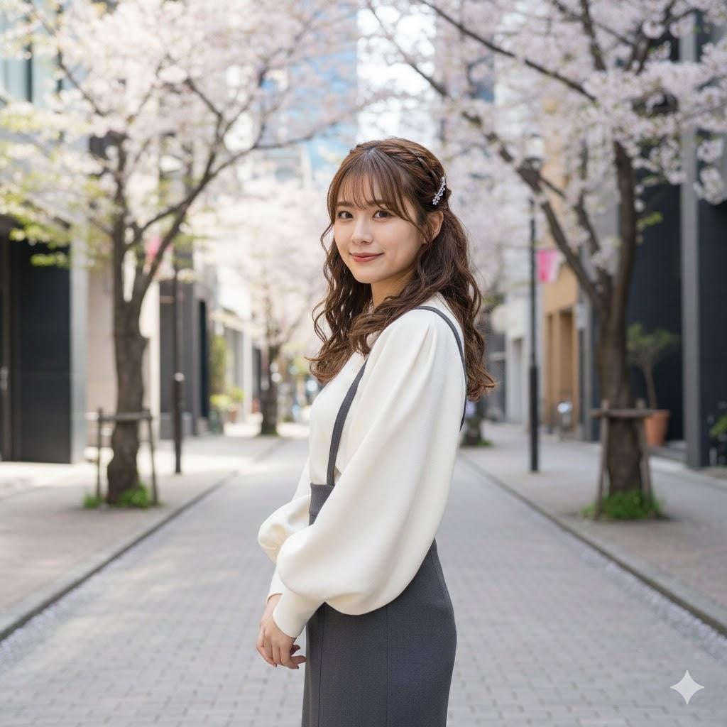 パワショルパフスリーブ001《サス付きナロースカート》