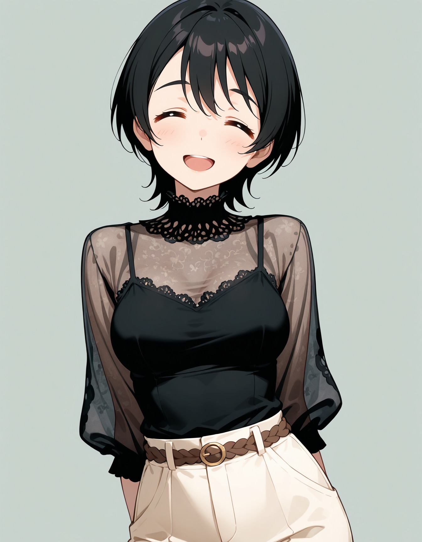 シースルーブラウス