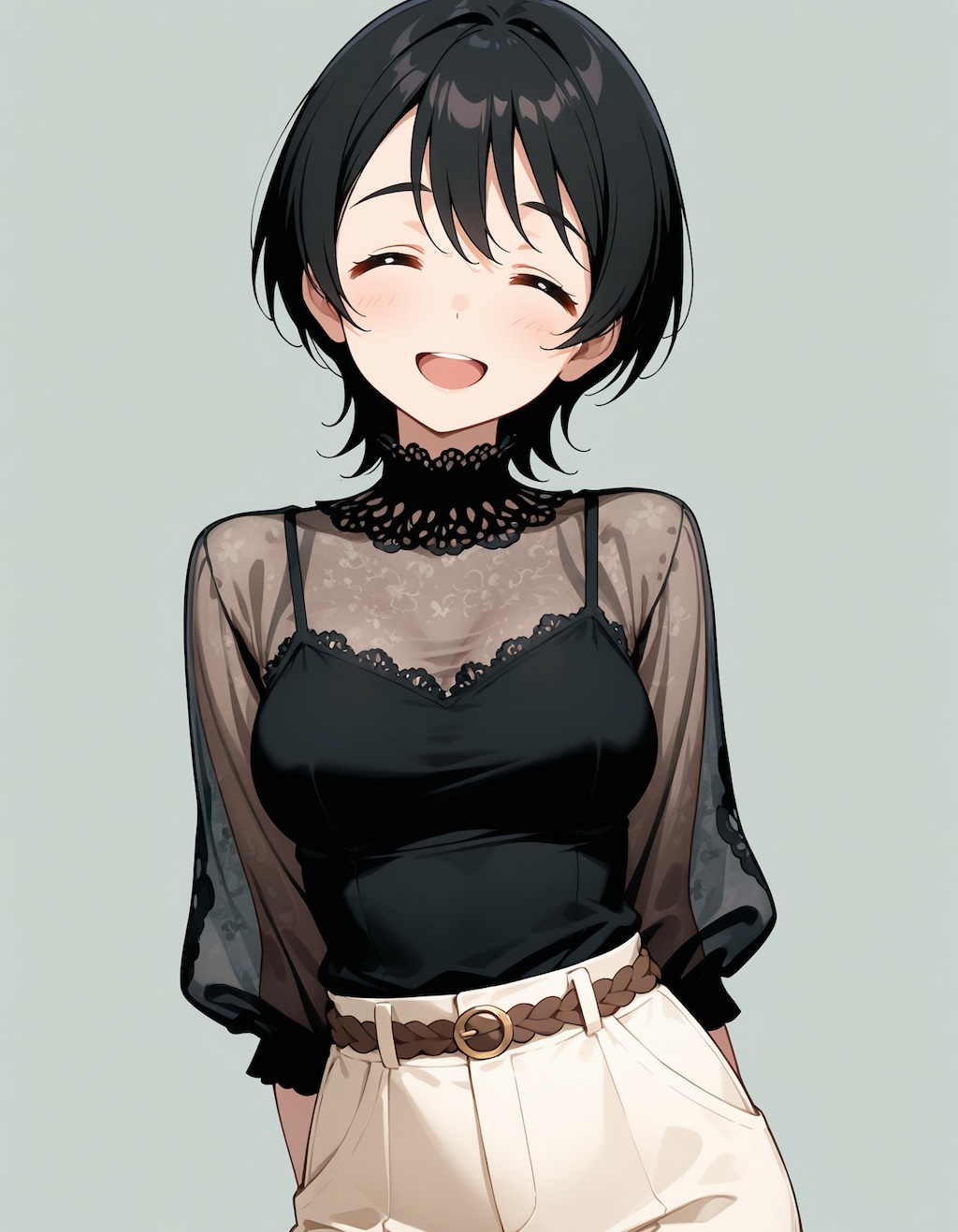 シースルーブラウス