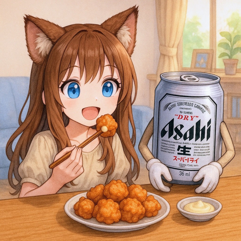 大量に唐揚げを作る小さな女の子