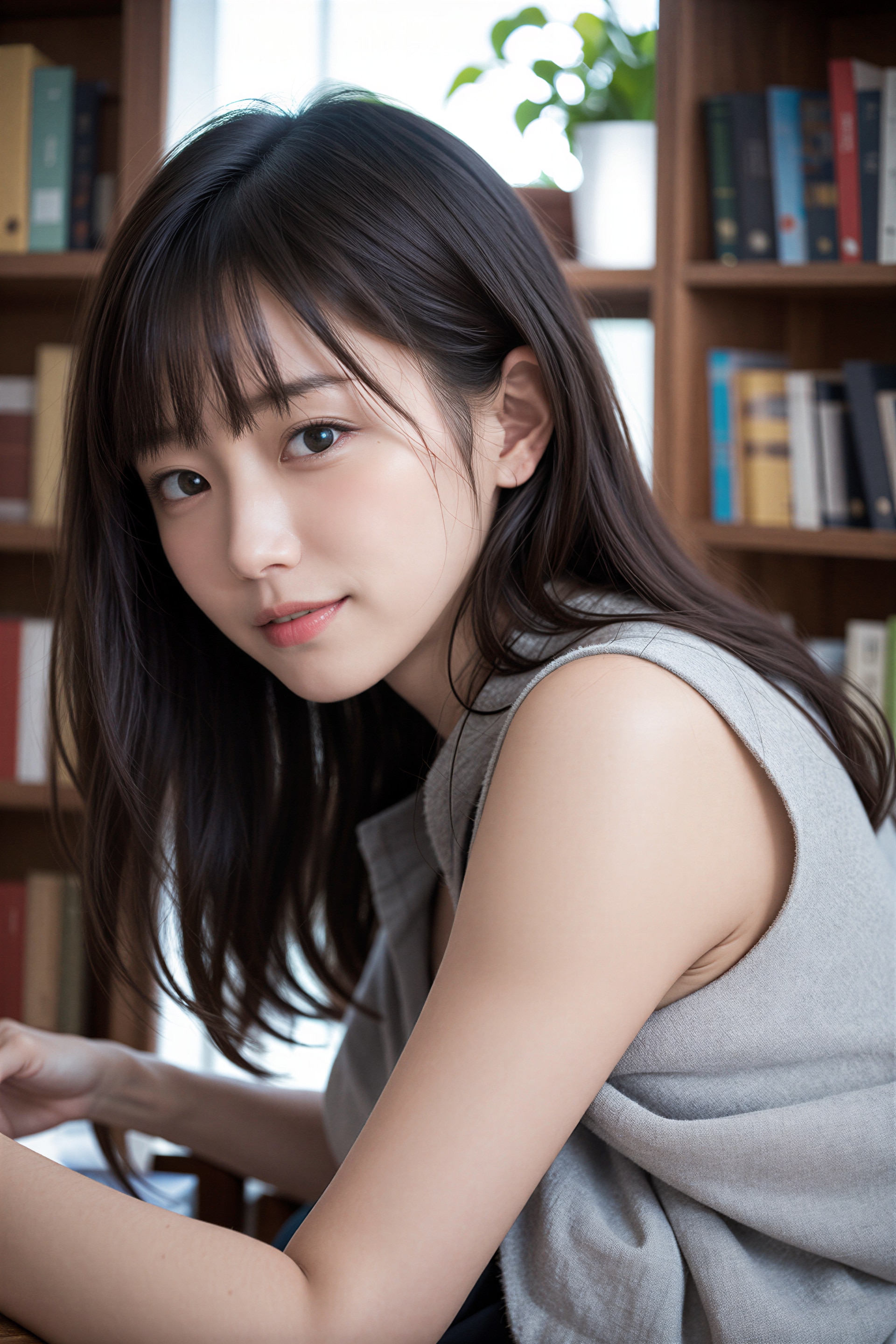 図書館の女の子