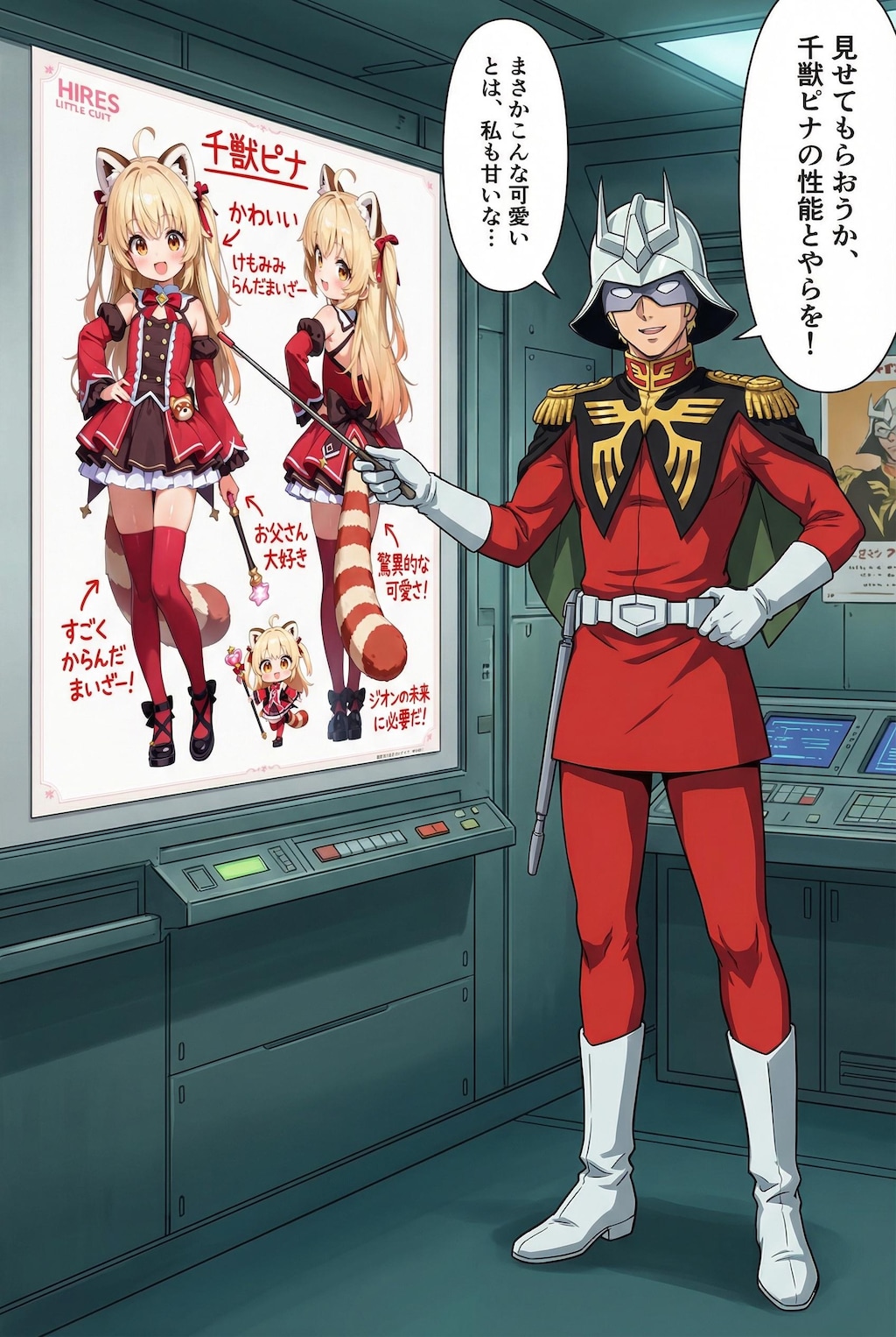 レッサーパンダケモミミのピナちゃんを紹介することもやぶさかではないシャア