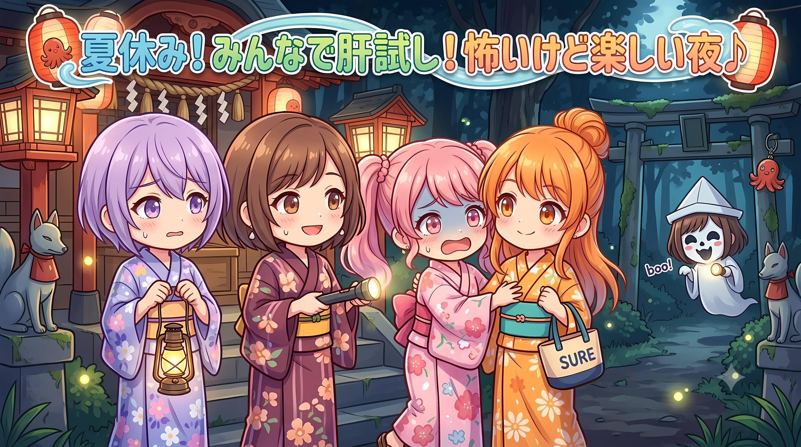 今日の夏休み（肝試し２） | の人気AIイラスト・グラビア