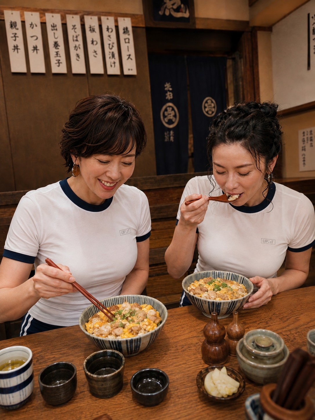 皆で親子丼を食べよう！🐓