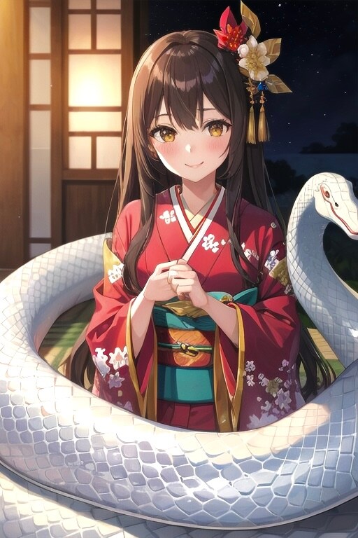 年末のご挨拶の時のなごみちゃん🐍💛