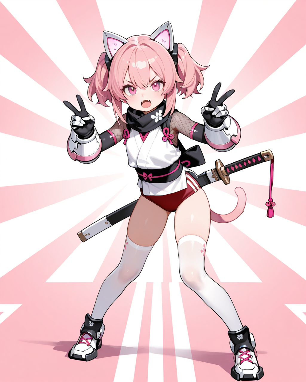 うちのねこにヴァイスアイン・忍ルマ装備を着せたった！！