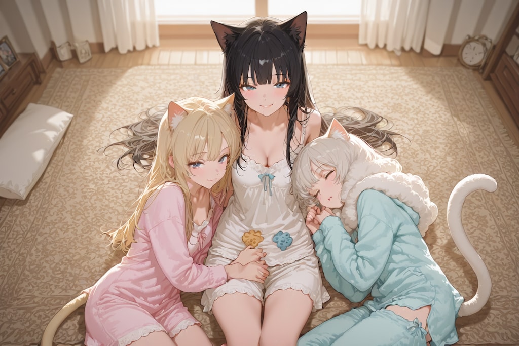 膝枕ですやすや