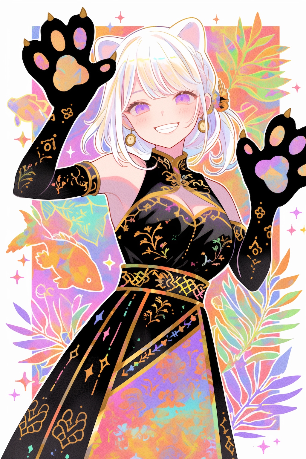 カラフル肉球ガール