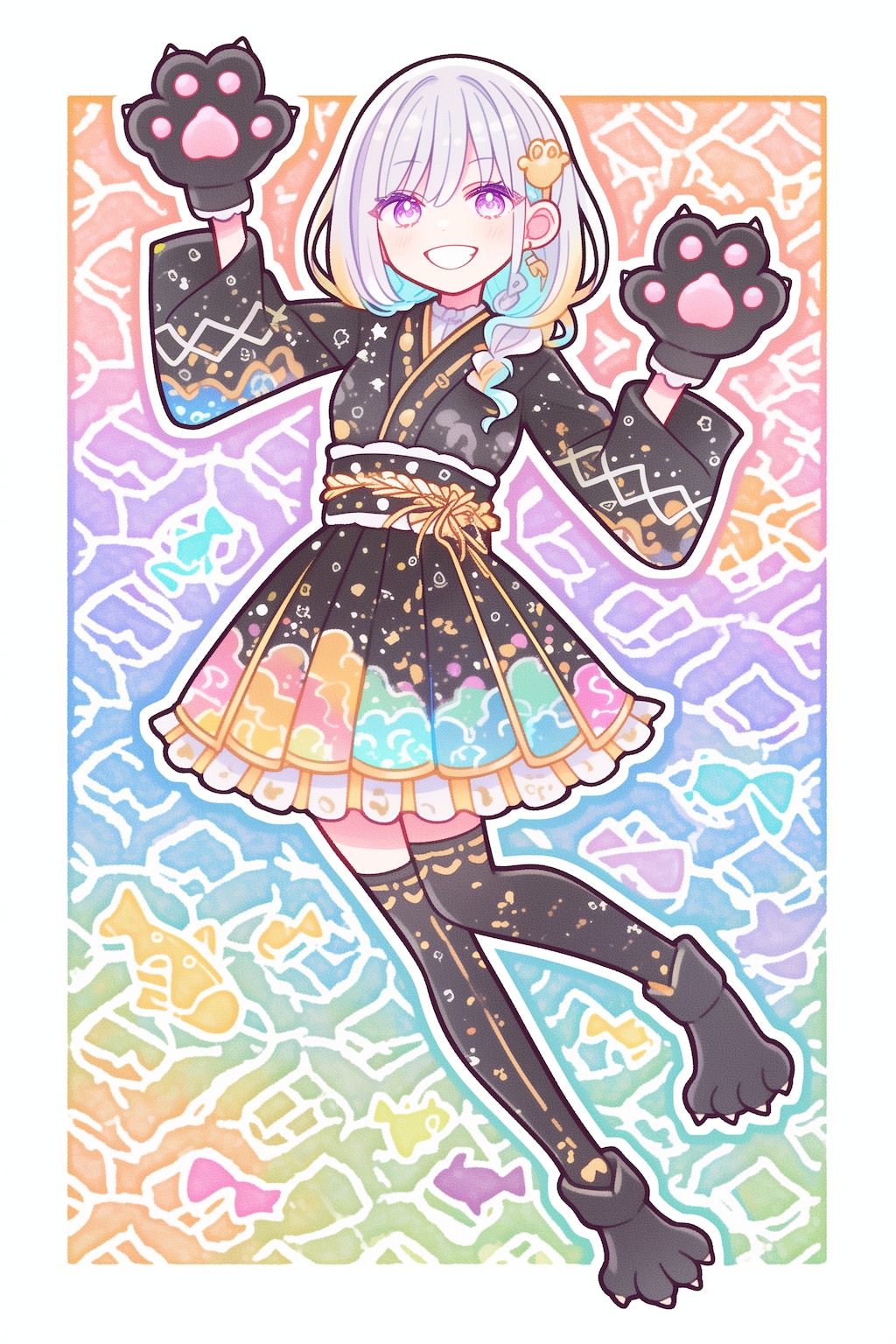 カラフル肉球ガール