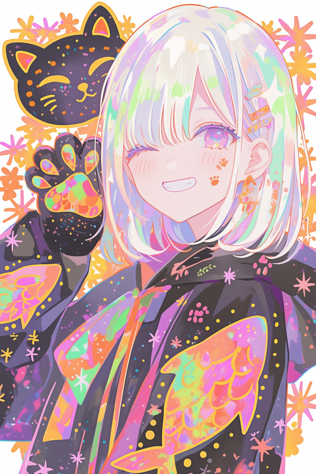 カラフル肉球ガール