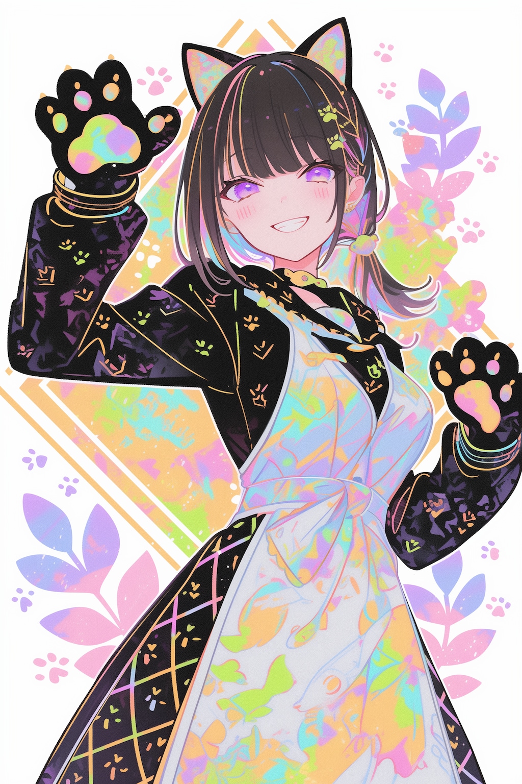 カラフル肉球ガール