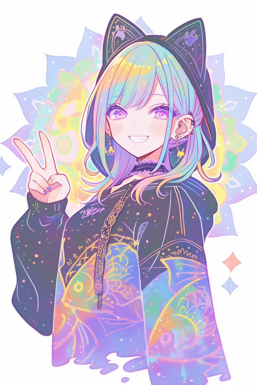 カラフル肉球ガール