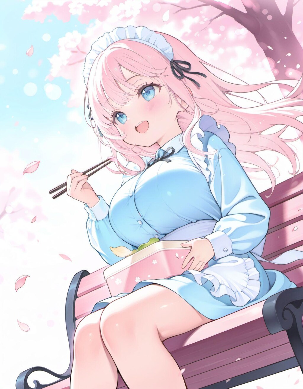 お花見メイドさん2
