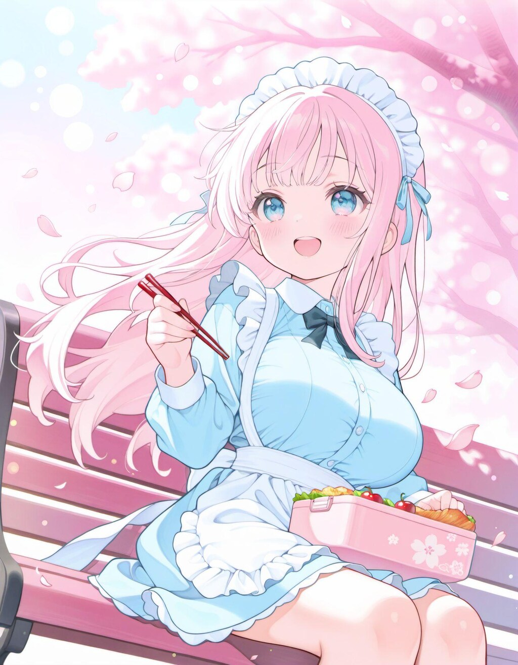 お花見メイドさん2