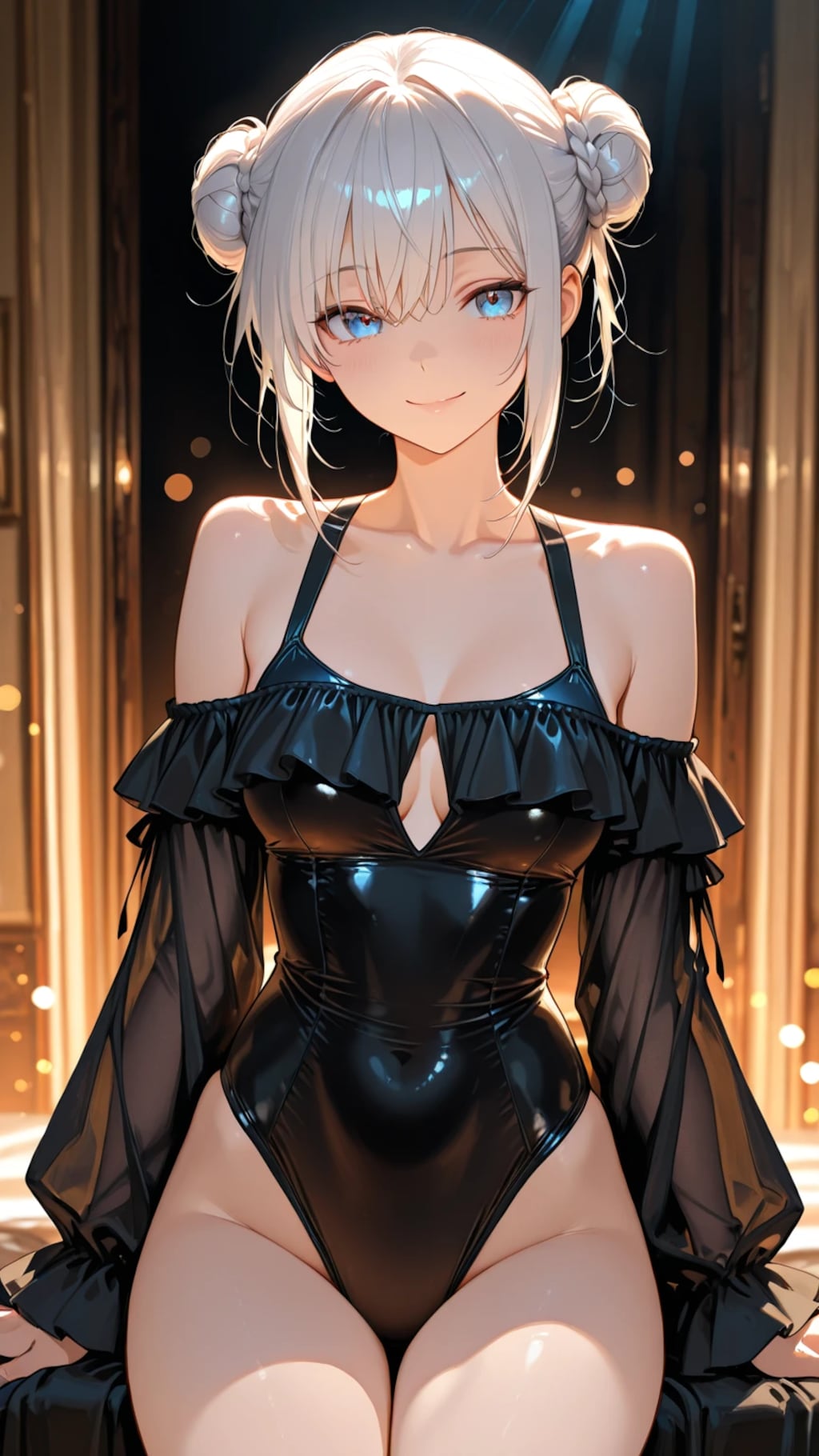 オフショルダー水着というものをアメリアと奏に着てもらいました
