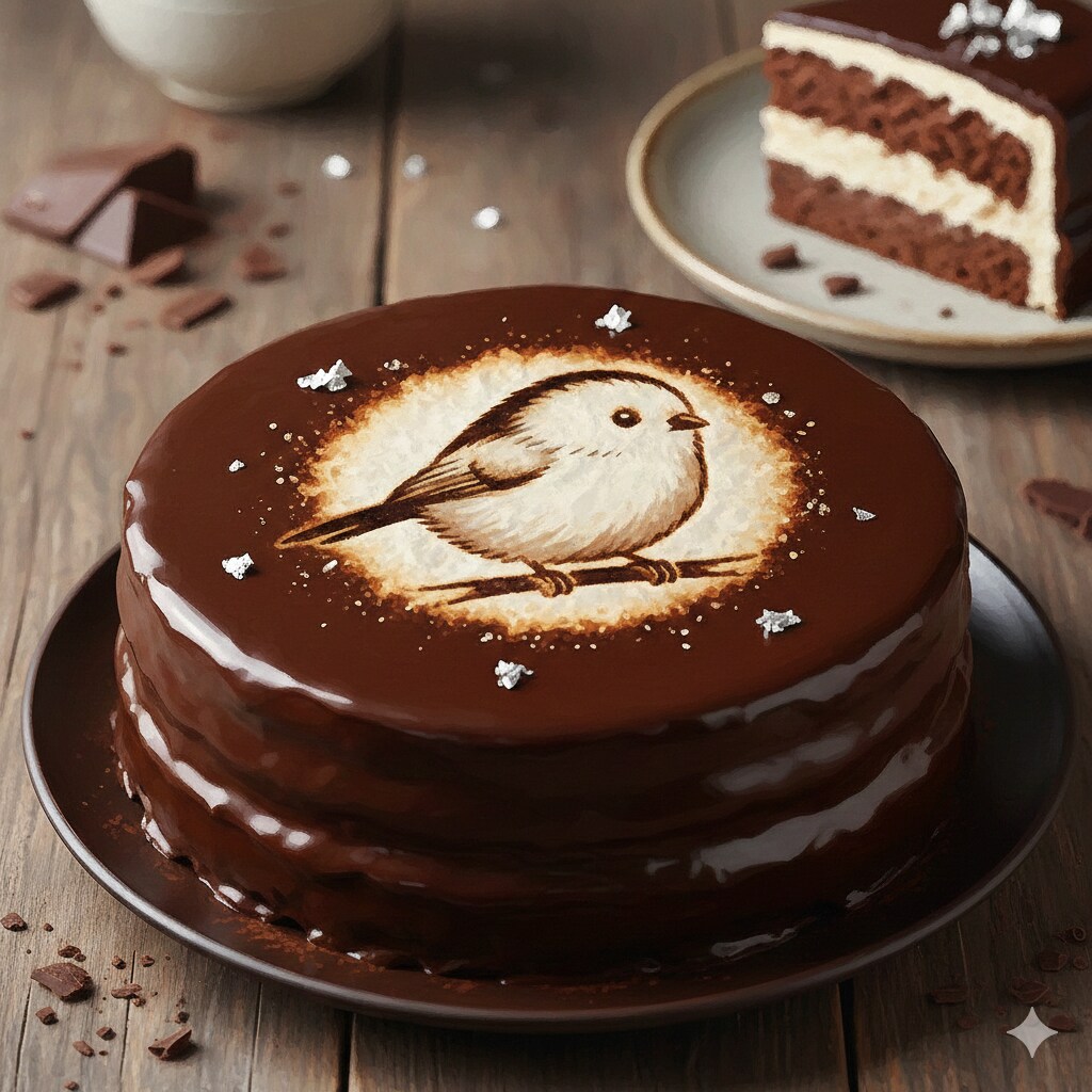 【シマエナガ】チョコレートケーキ