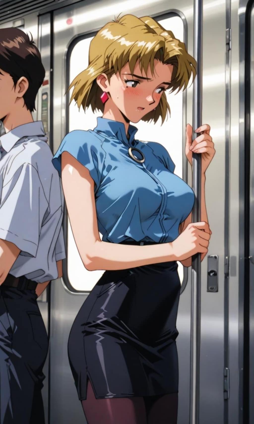 通勤中のリツコさん