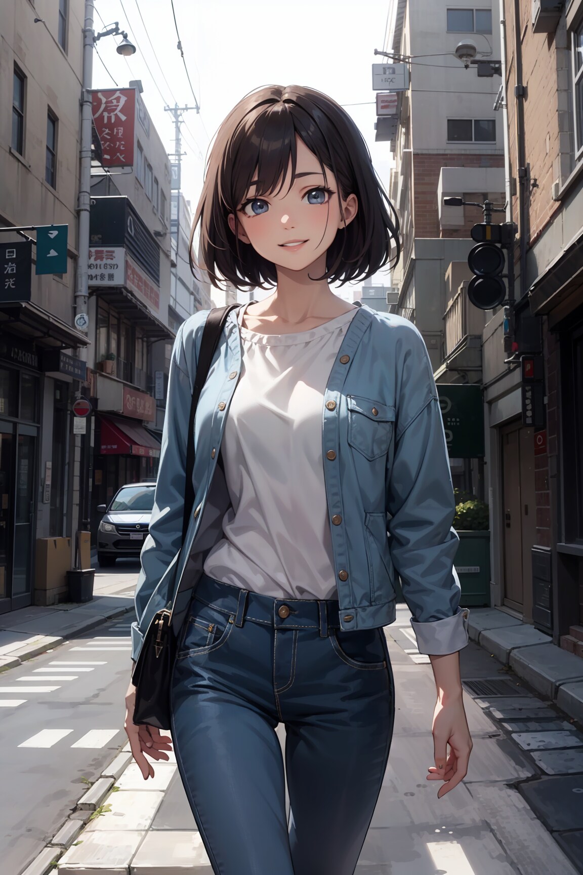 街中を散策中