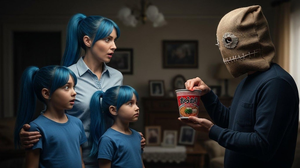 青ぽに一家と、麻袋の来訪者