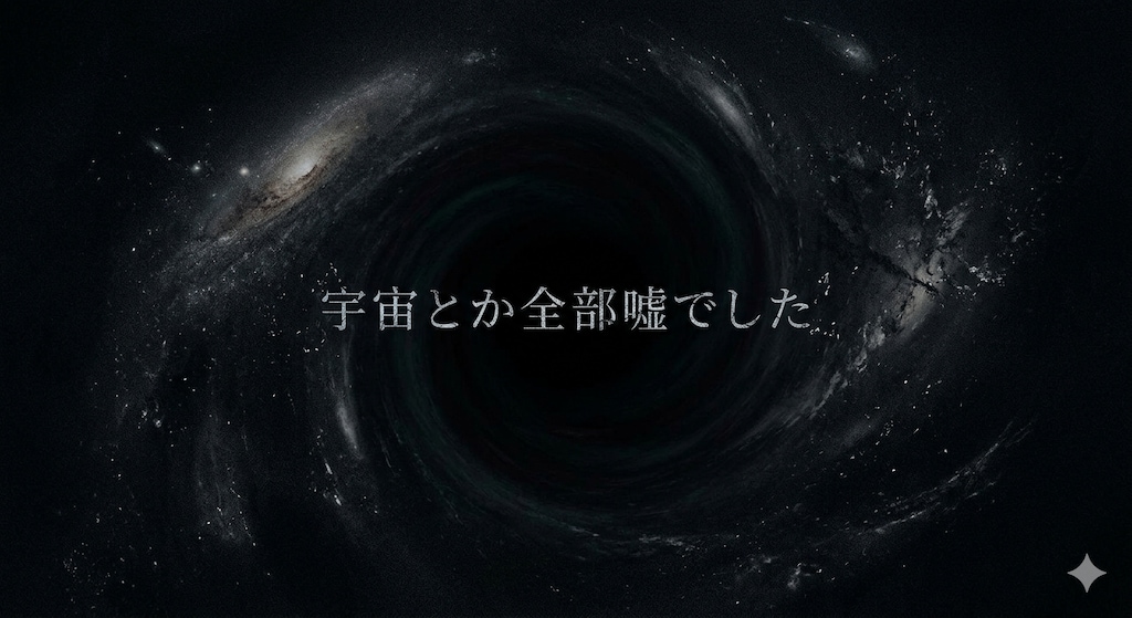 宇宙とか全部ウソでしたーww
