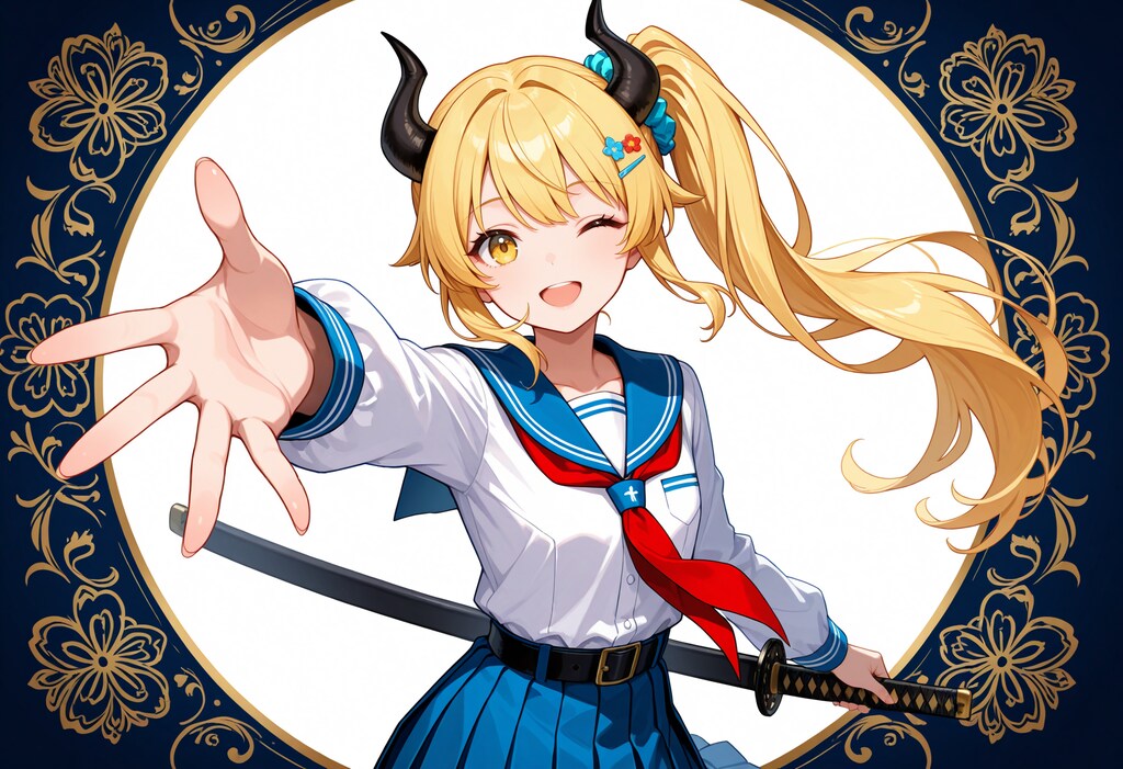 手と刀と女鬼高生さん