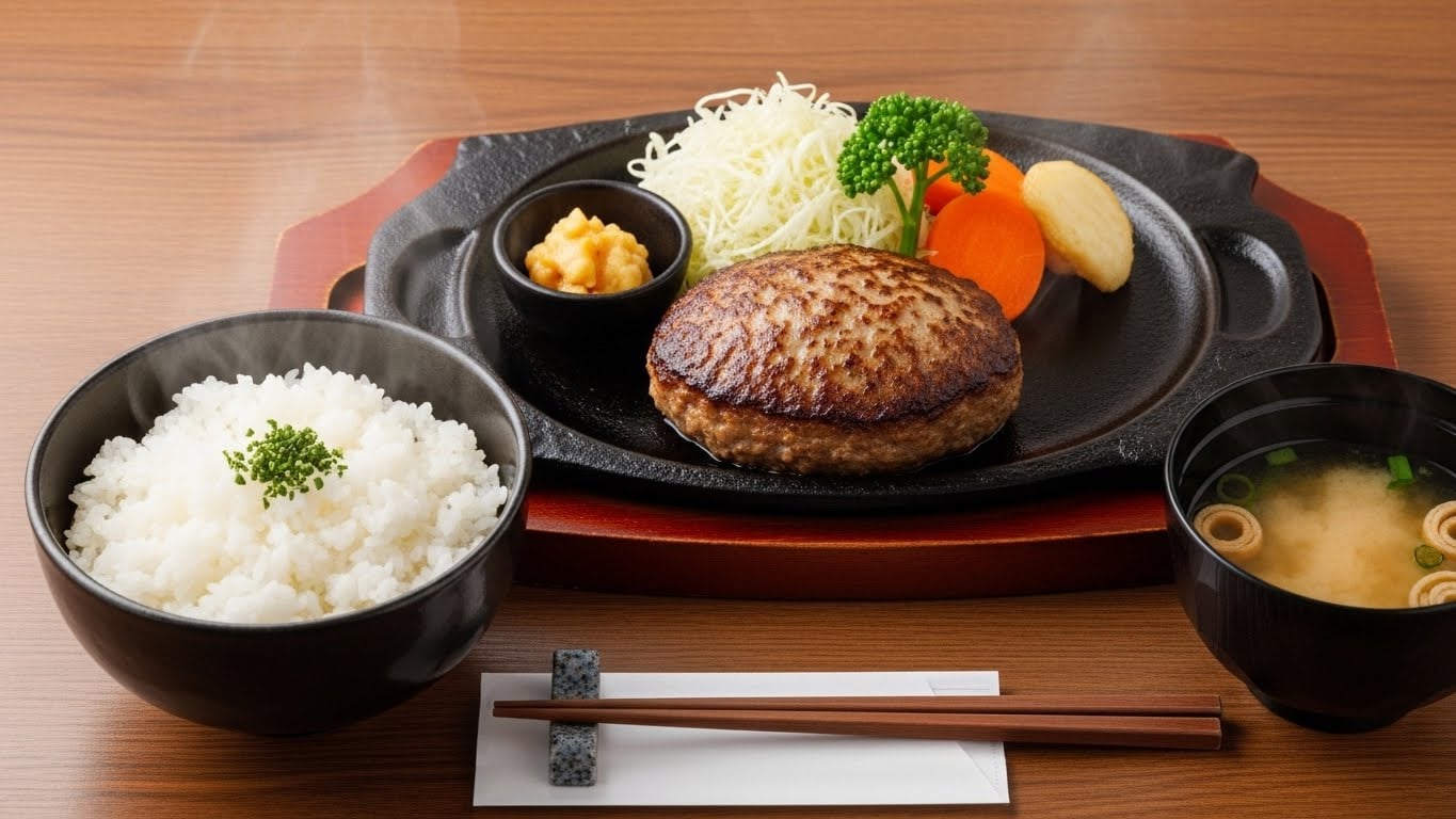 摩訶不思議食堂のハンバーグ定食 | の人気AIイラスト・グラビア