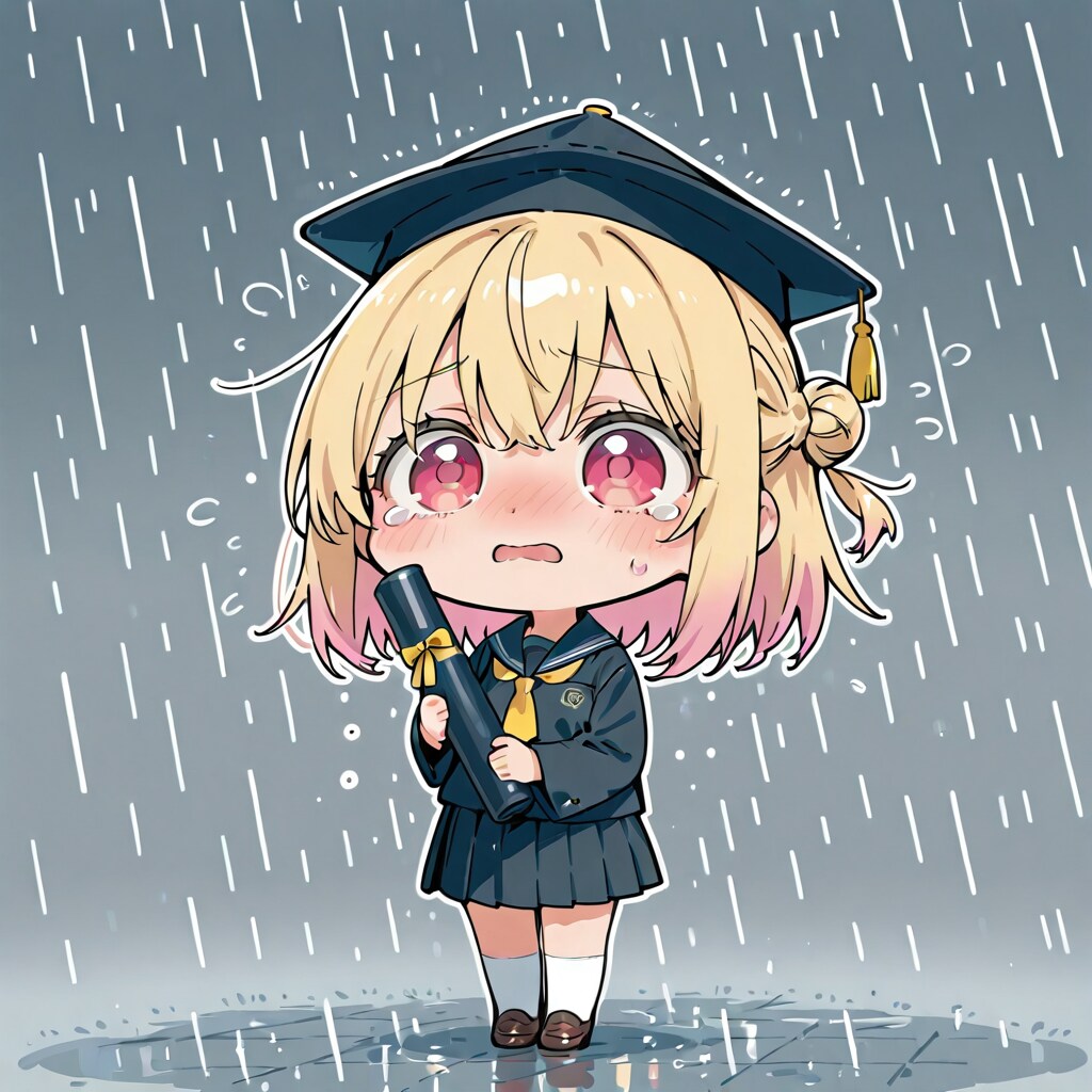 雨の卒業式
