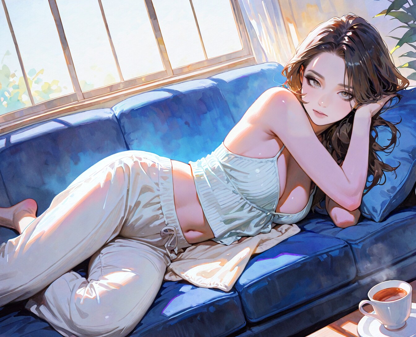 昼寝からの目覚め | の人気AIイラスト・グラビア