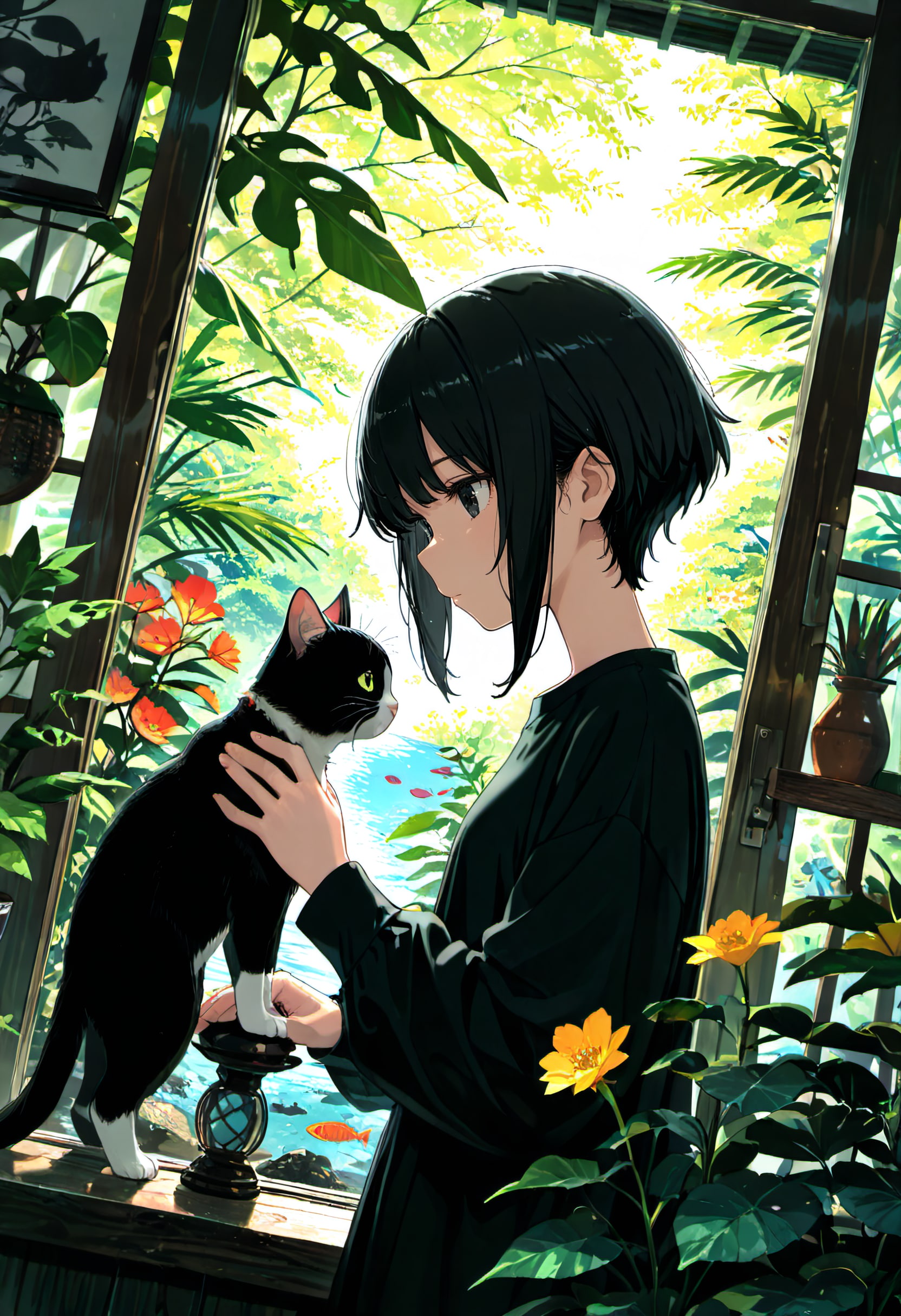 ネコと少女 | の人気AIイラスト・グラビア