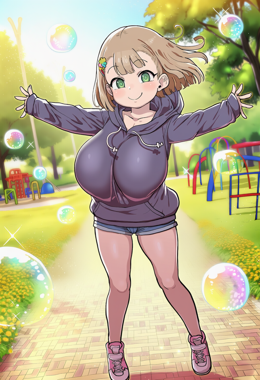 公園で遊ぶ