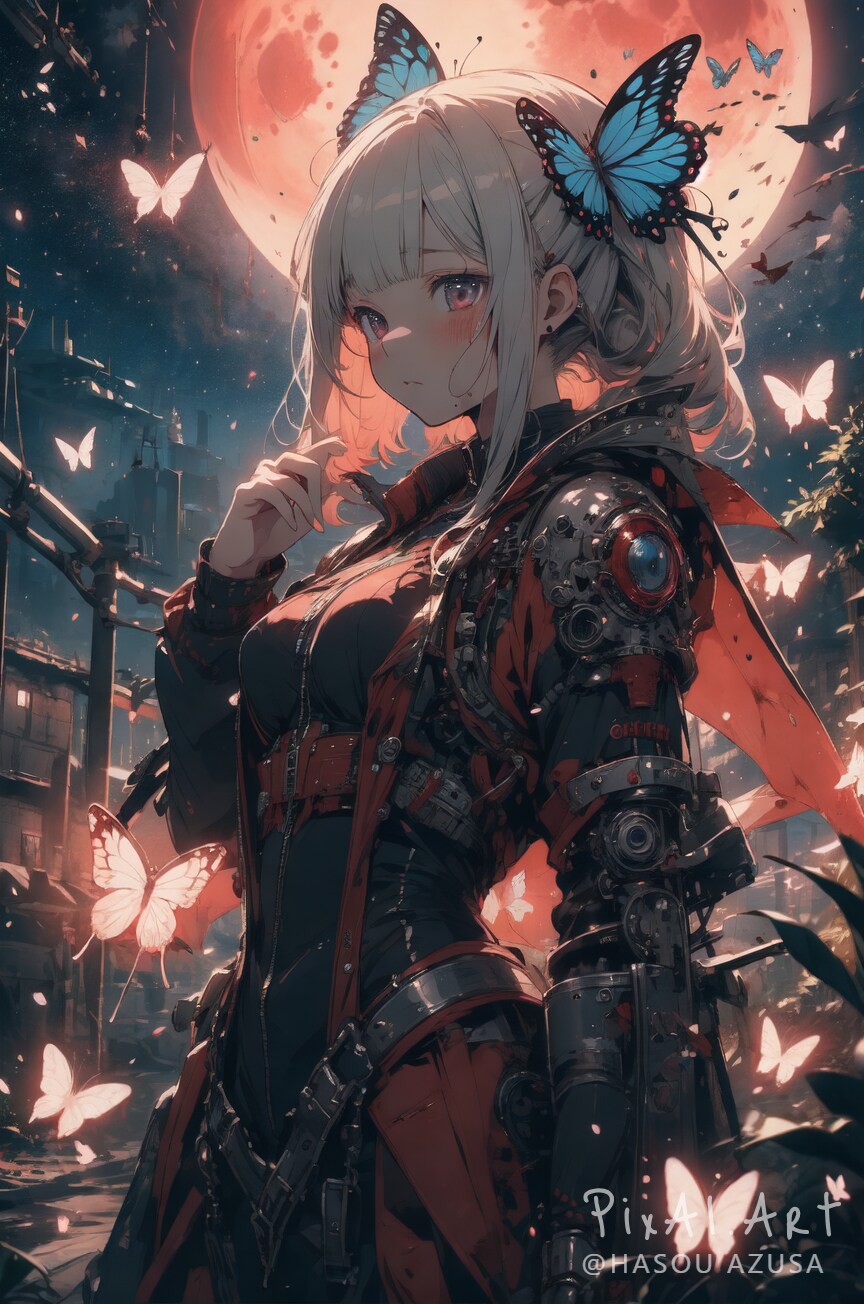 a butterfly in darkness