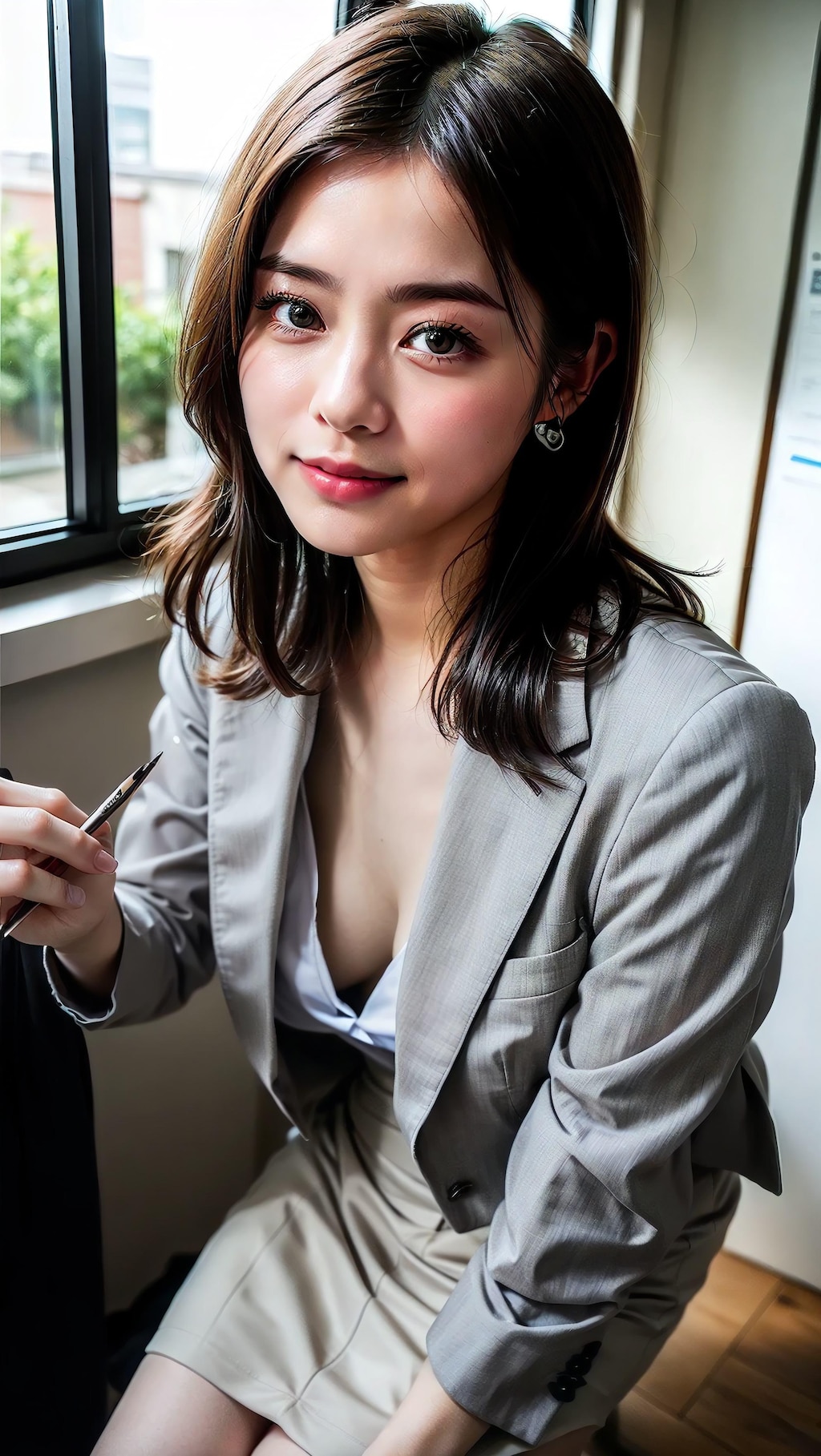 最近、先輩の胸元がゆるい‥♡