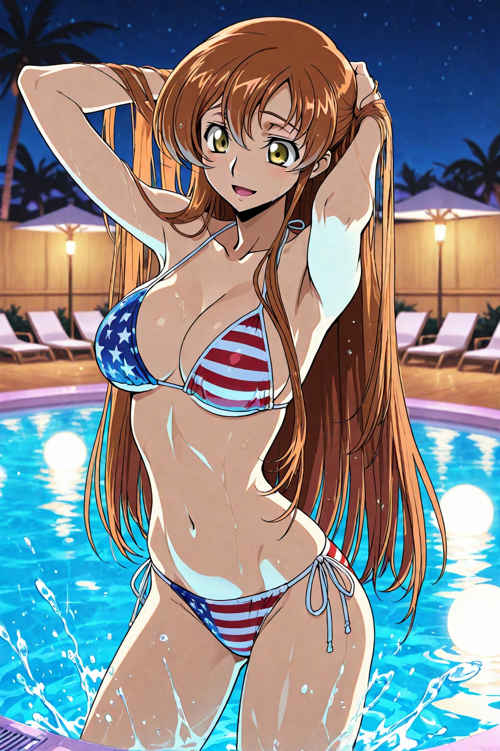 星条旗ビキニ🇺🇸👙＆競泳水着🩱のシャーリー❤️