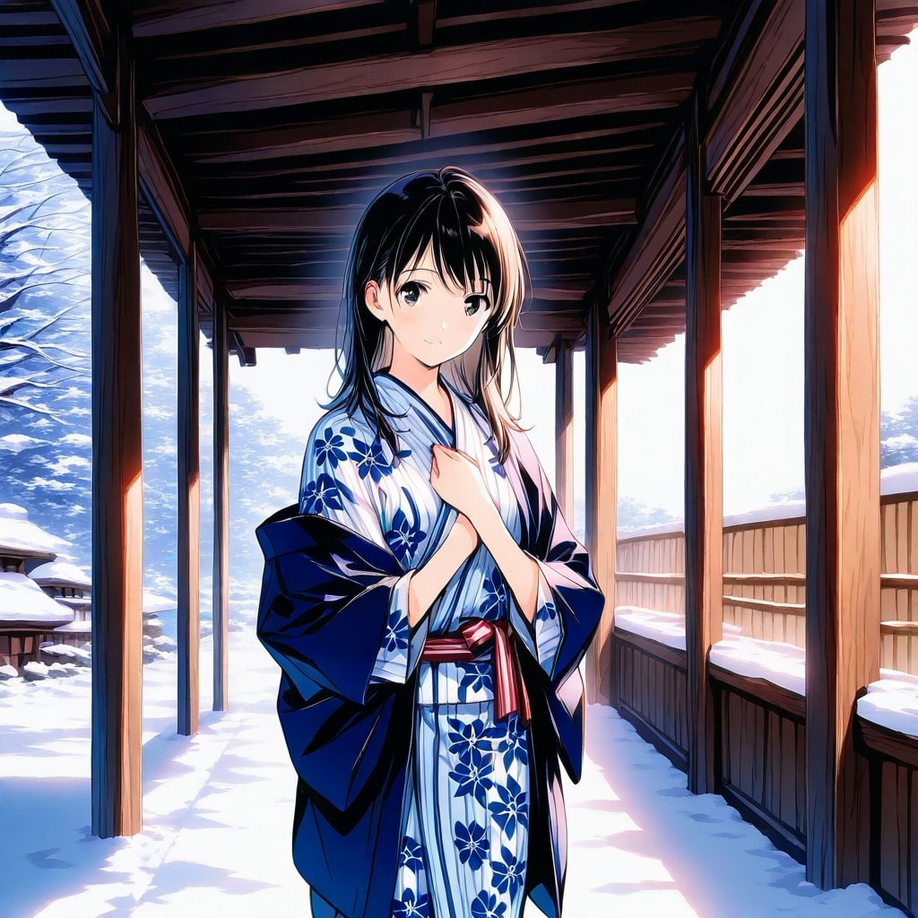 温泉旅館浴衣女子