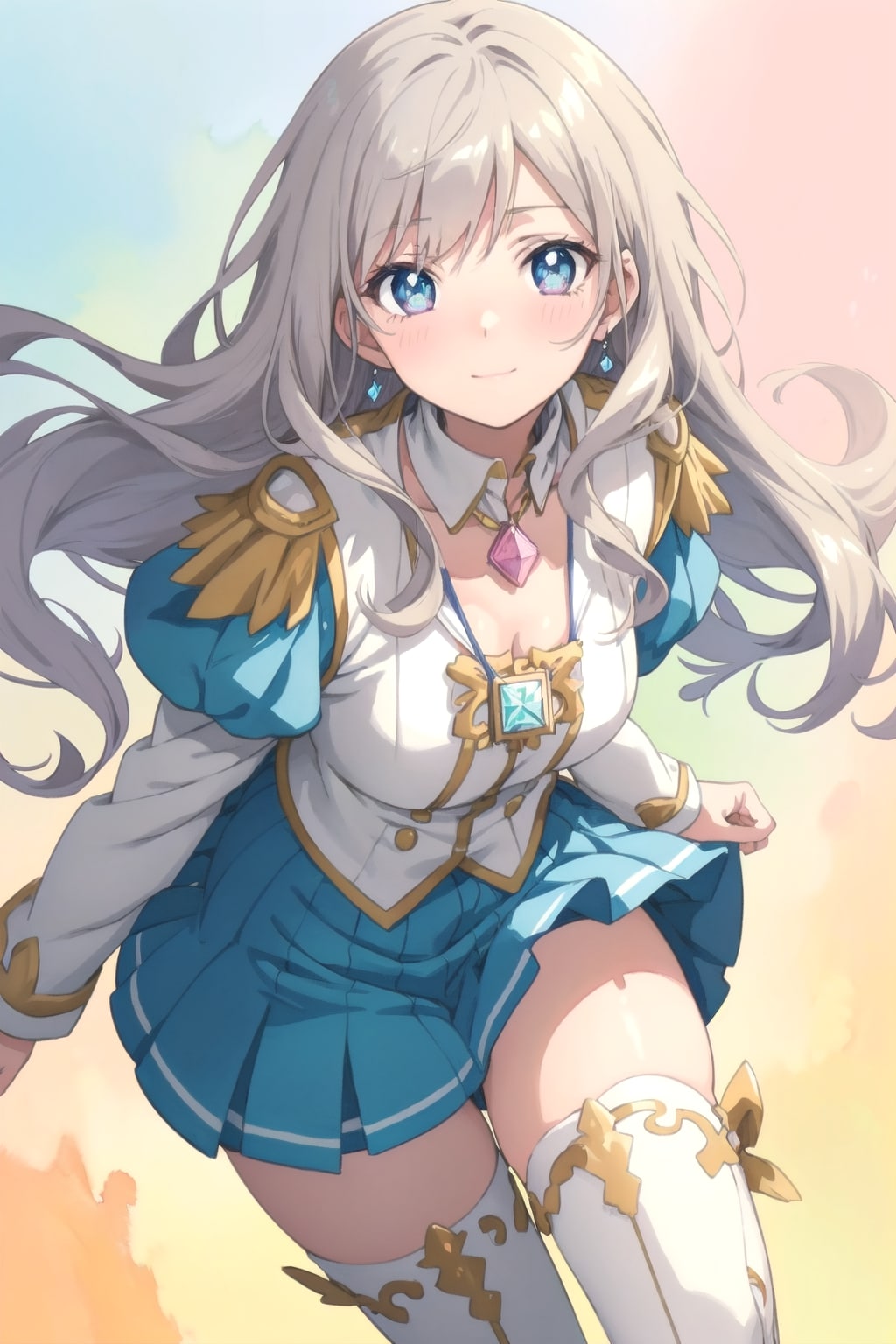 白と青のファンタジー制服