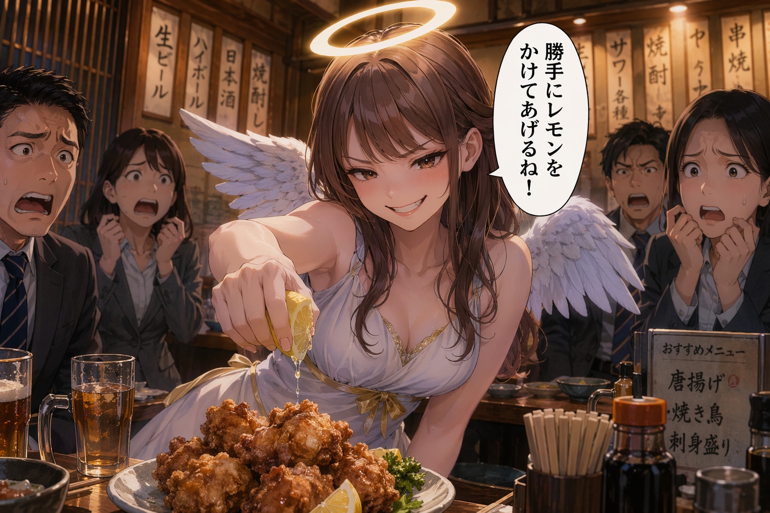 勝手にレモンをかける悪行天使 | の人気AIイラスト・グラビア